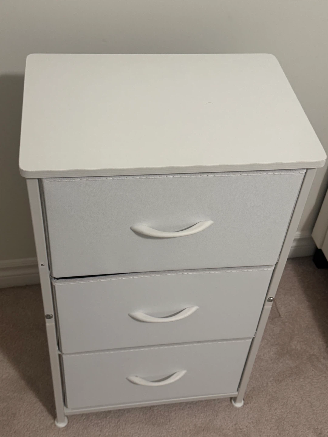 White 3-Drawer Storage Dresser
