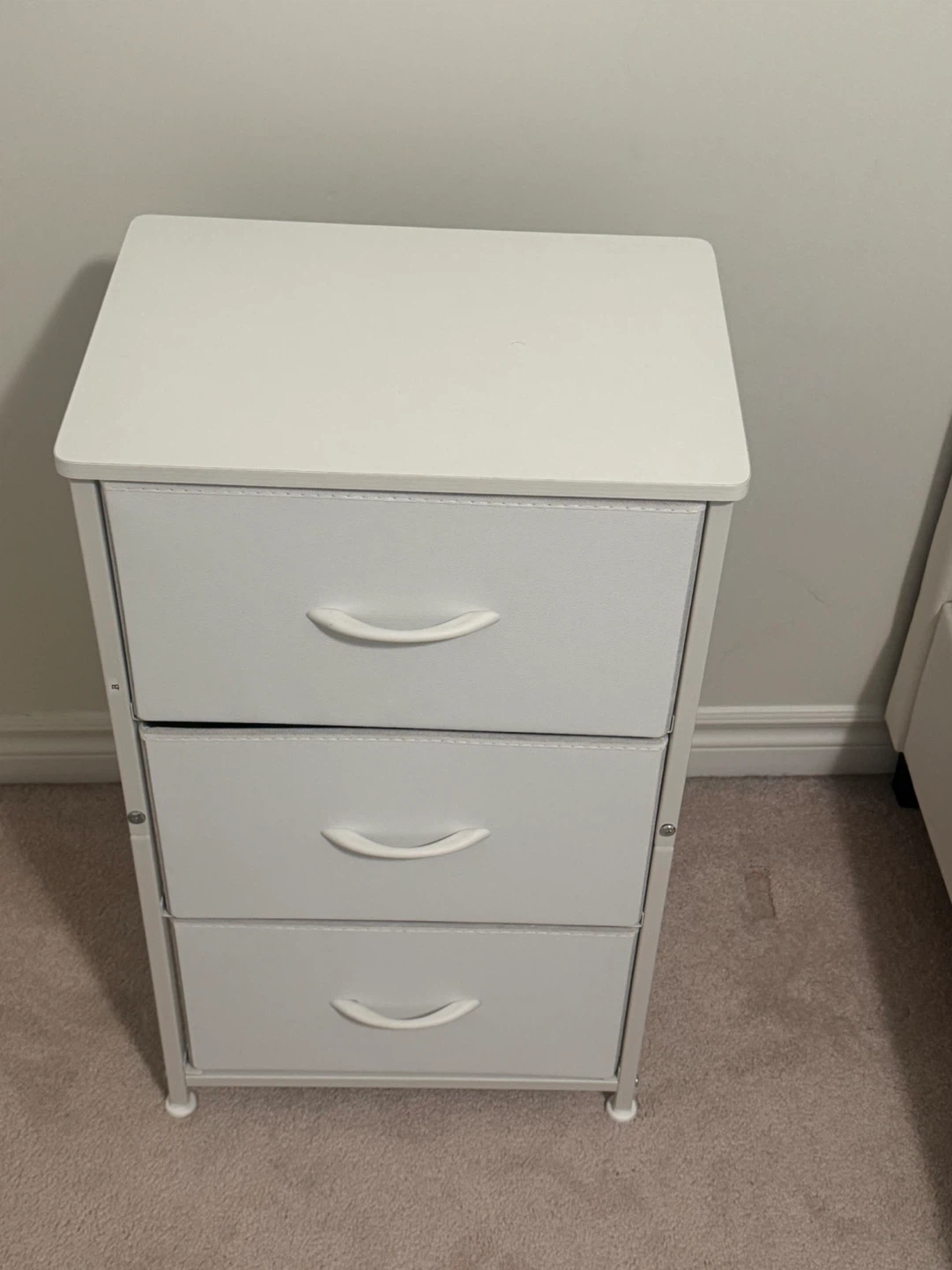 White 3-Drawer Storage Dresser - photo 3