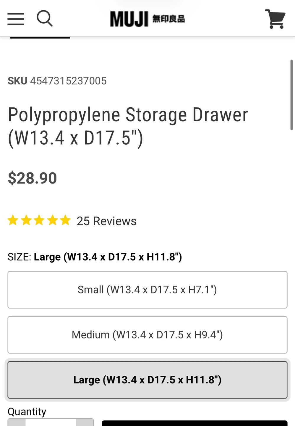 MUJI Polypropylene Storage Drawers - Set of 4 - photo 4