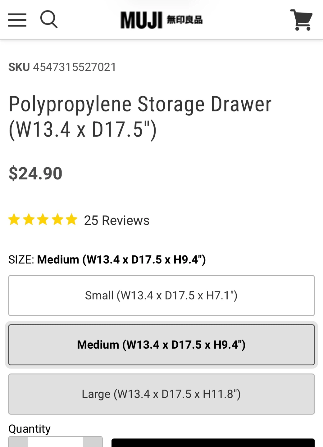 MUJI Polypropylene Storage Drawers - Set of 4 - photo 5