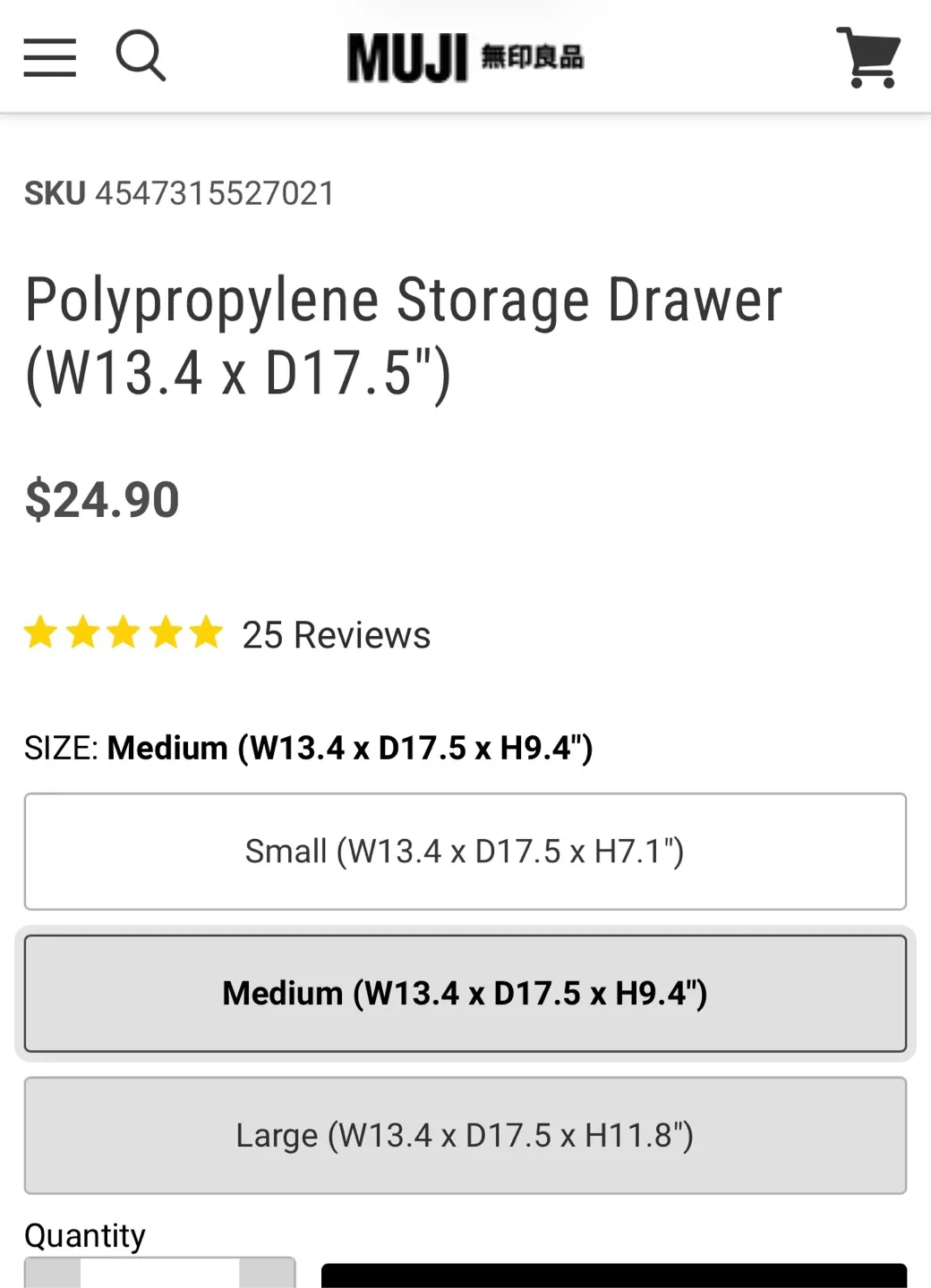 MUJI Polypropylene Storage Drawers - Set of 4 image indicator(5)