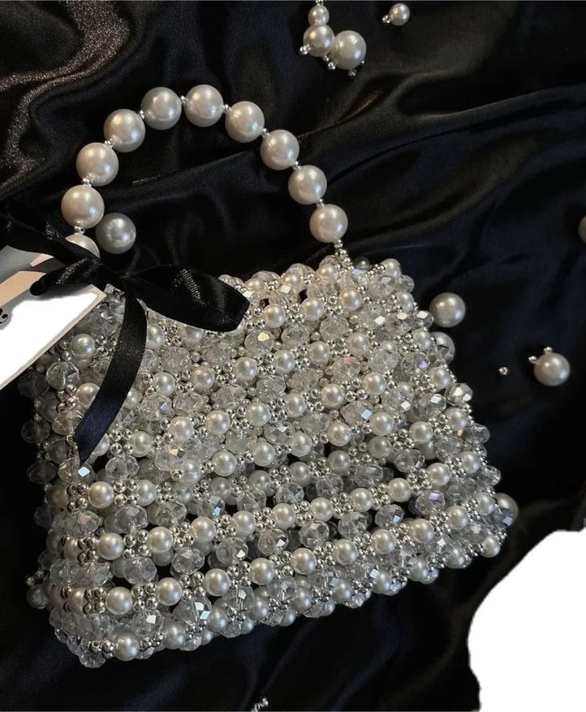 Handmade Crystal Beaded Purse image indicator(5)