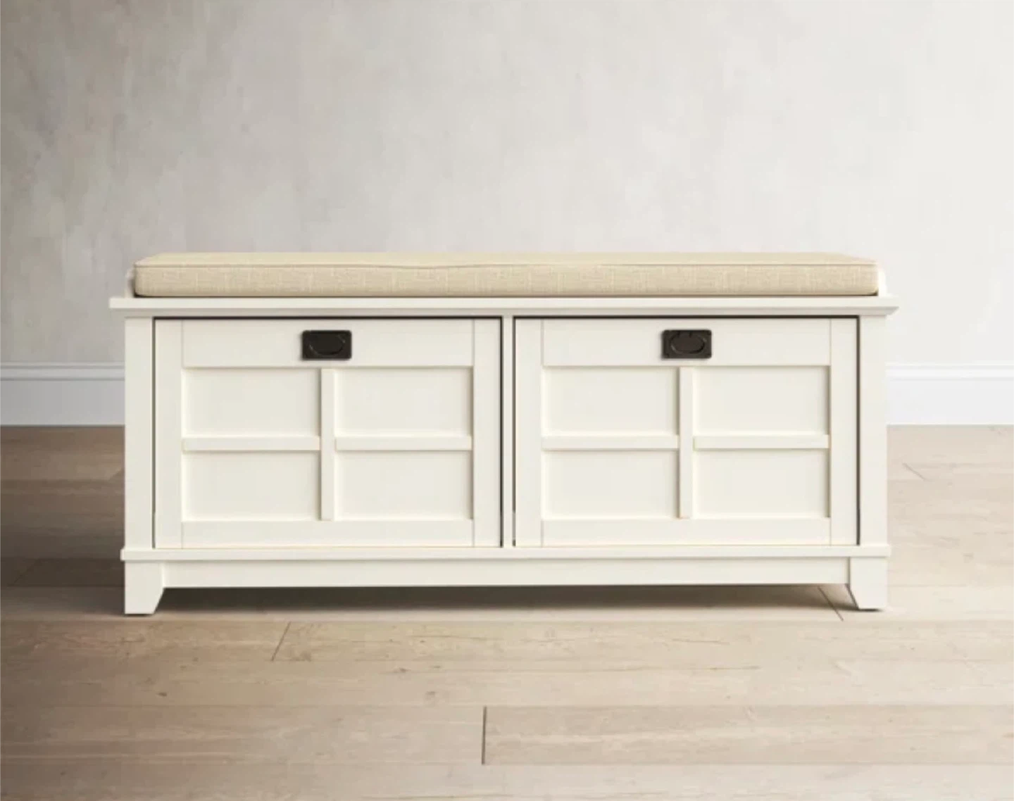 Entryway Storage Bench - White