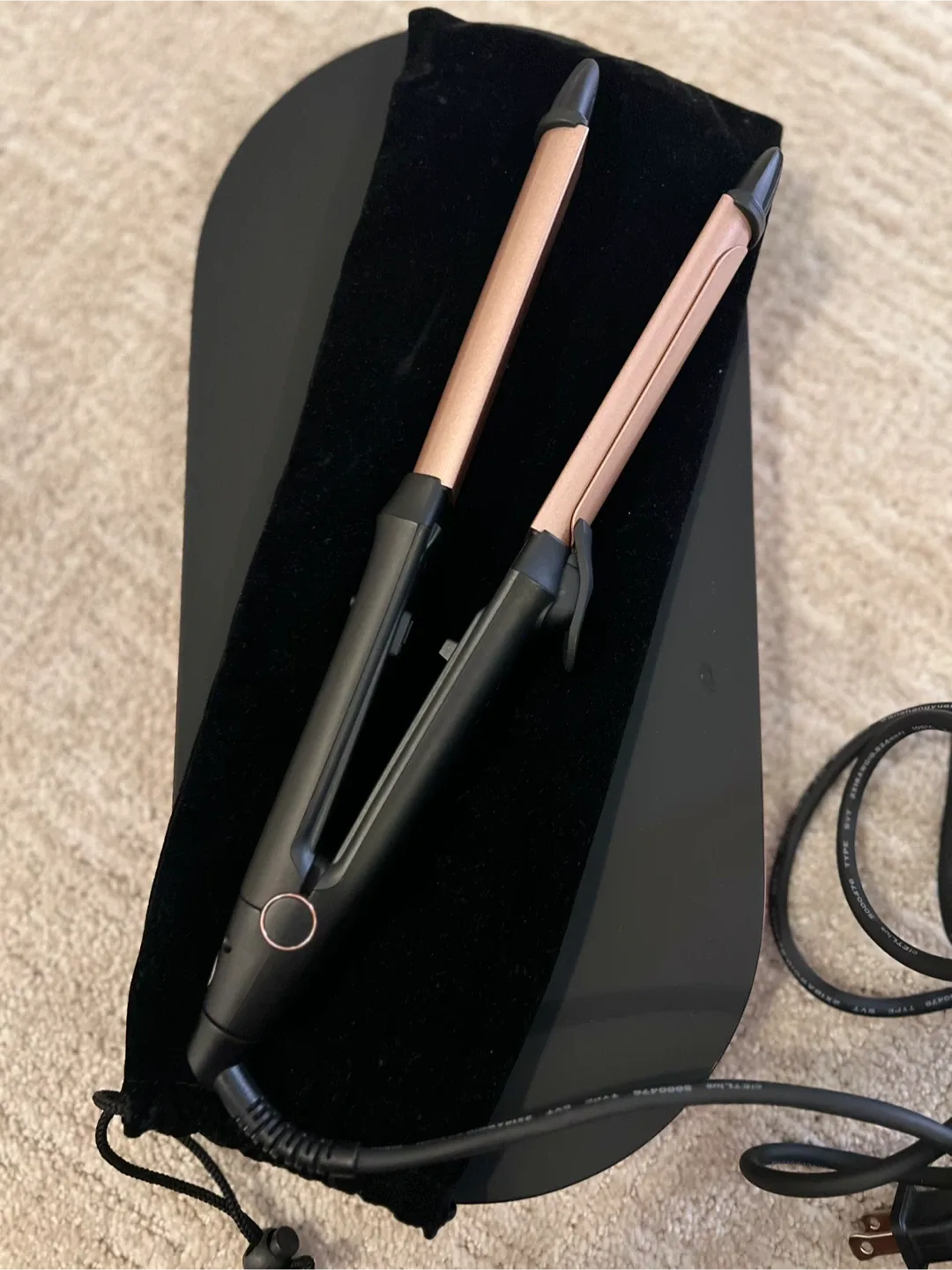 BESTOPE Curling Iron Wand - Rose Gold & Black image indicator(2)