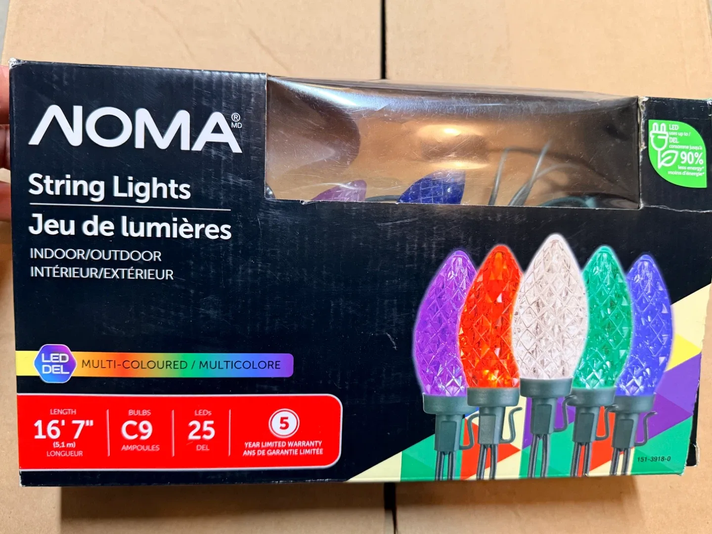 NOMA LED Multi-Coloured String Lights - 16' 7"