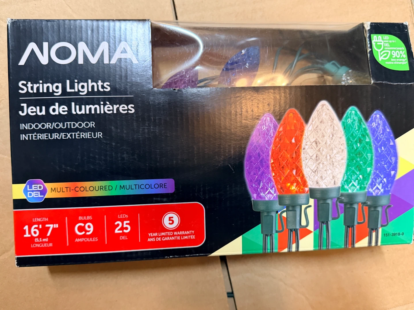 NOMA LED Multi-Coloured String Lights - 16' 7" - photo 5