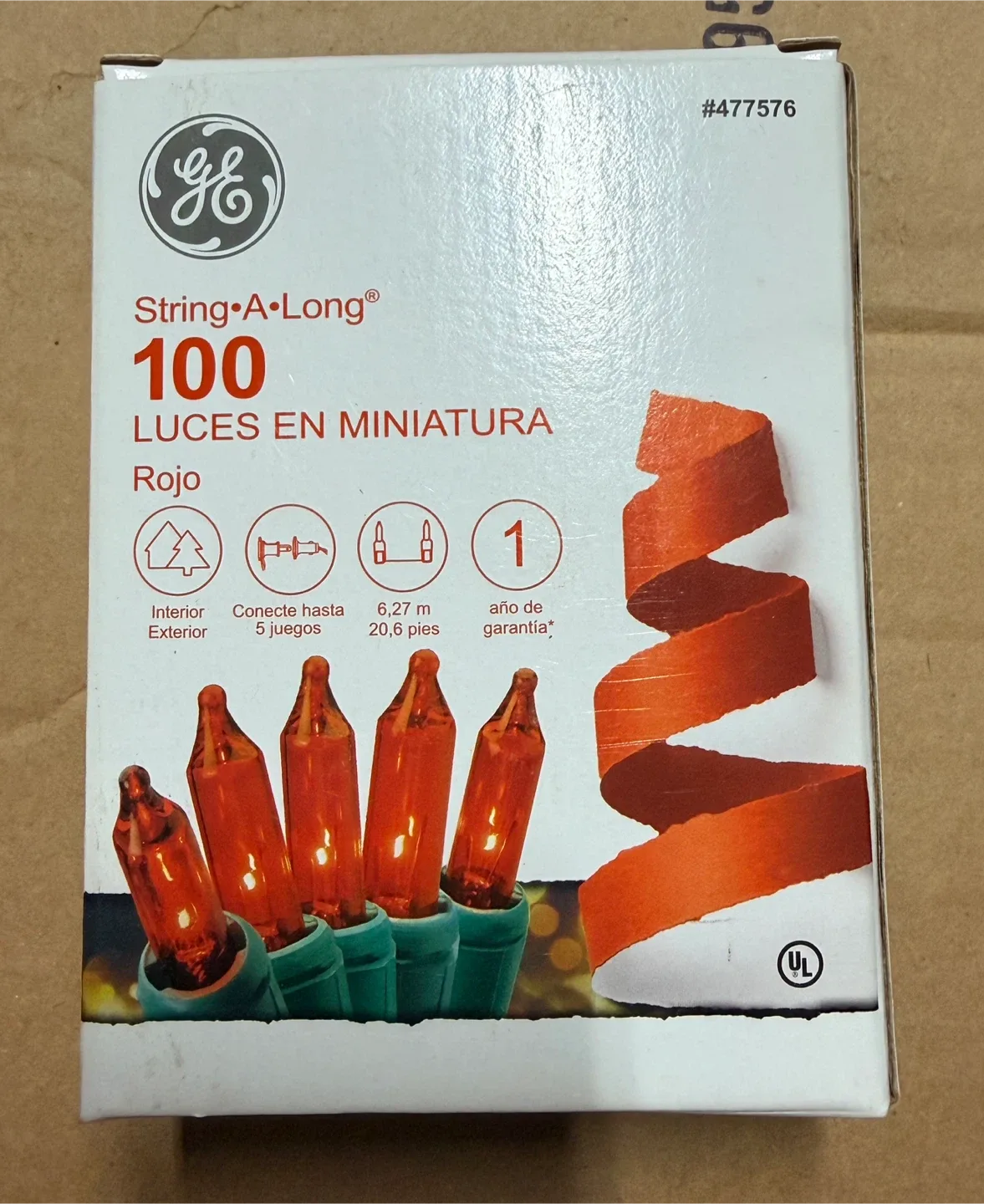[New] GE String-A-Long 100 Miniature Lights - Red