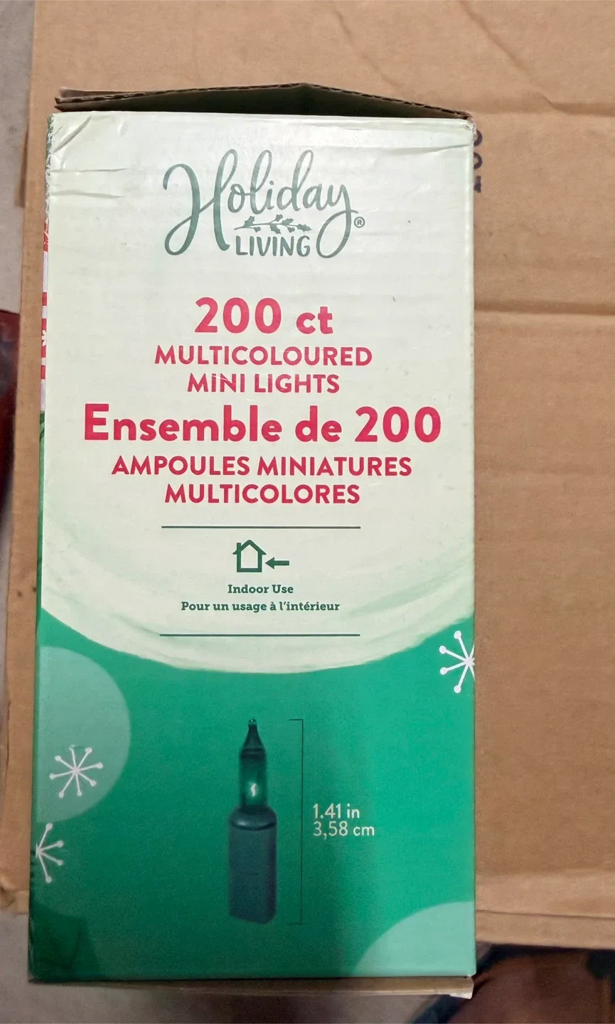 Christmas Lights-Holiday Living 200 ct Multicoloured Mini Lights image indicator(4)