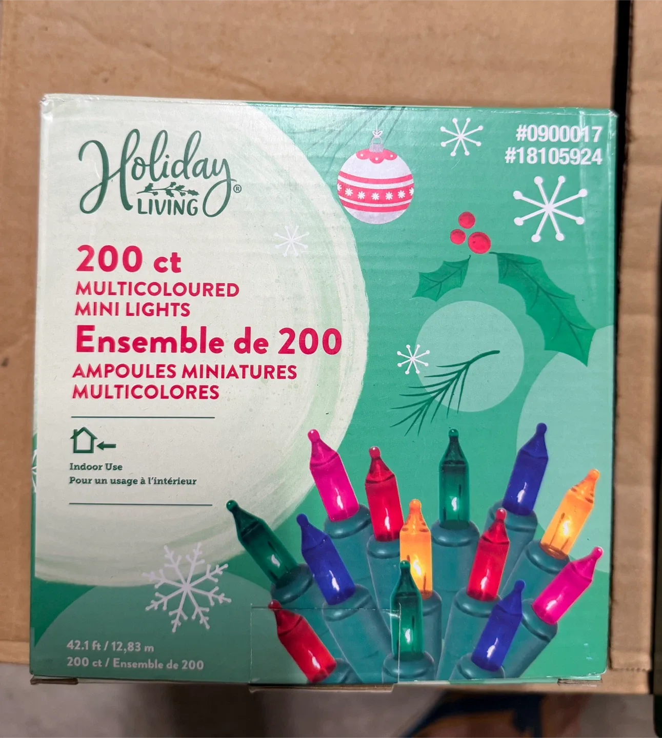 Christmas Lights-Holiday Living 200 ct Multicoloured Mini Lights