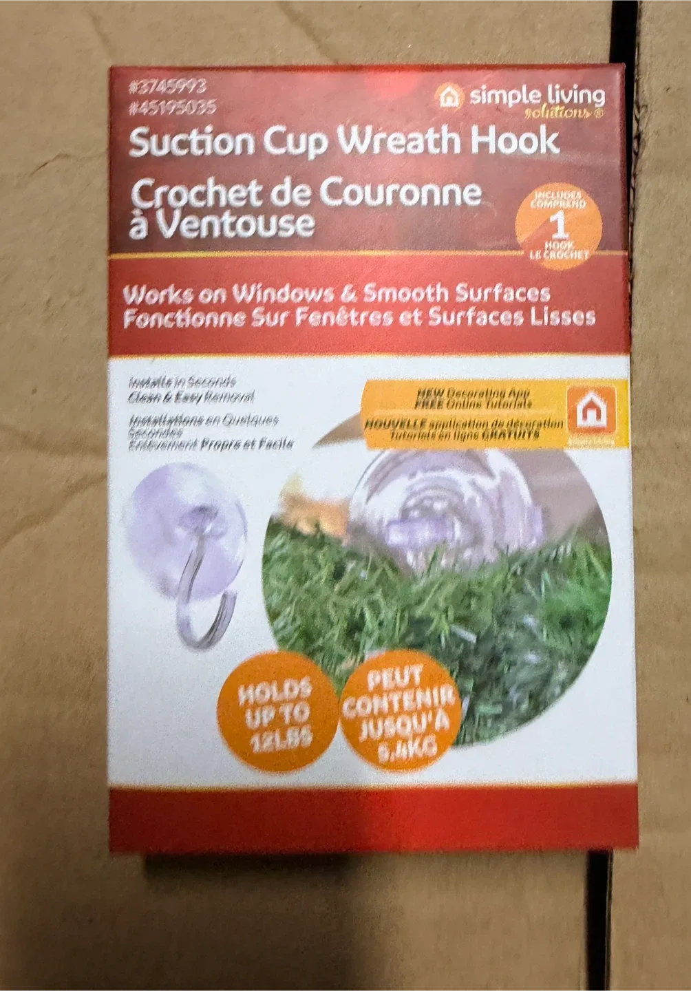 [New] Simple Living Suction Cup Wreath Hooks(5 units)