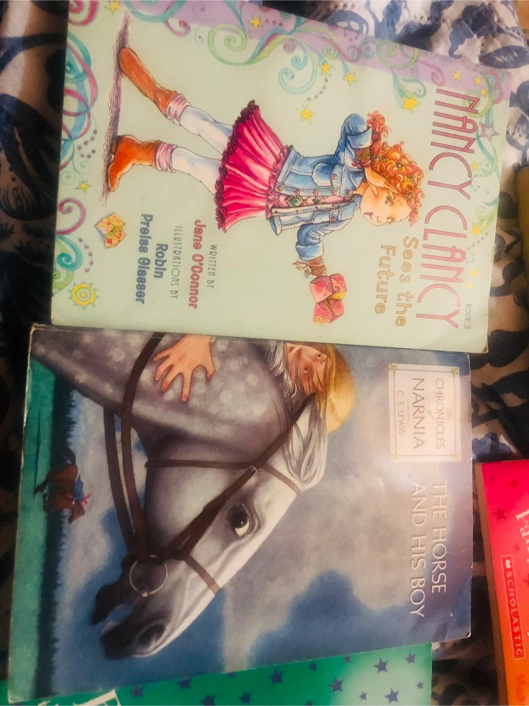 Children's Books Lot: Nancy Clancy, Narnia, Rainbow Magic image indicator(2)