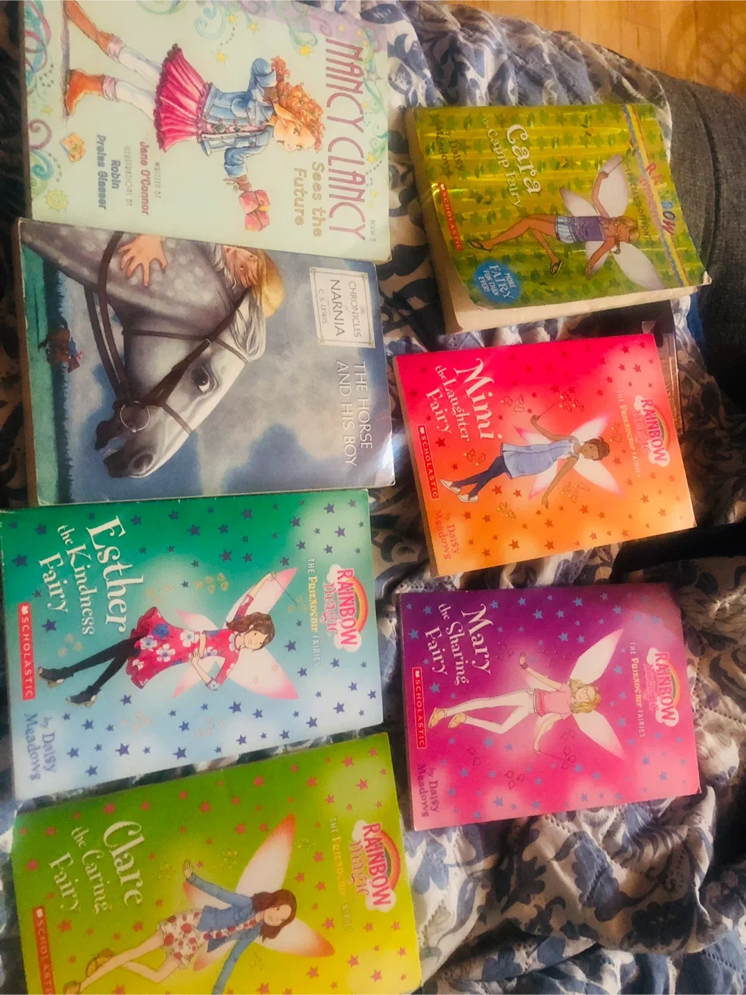 Children's Books Lot: Nancy Clancy, Narnia, Rainbow Magic image indicator(3)