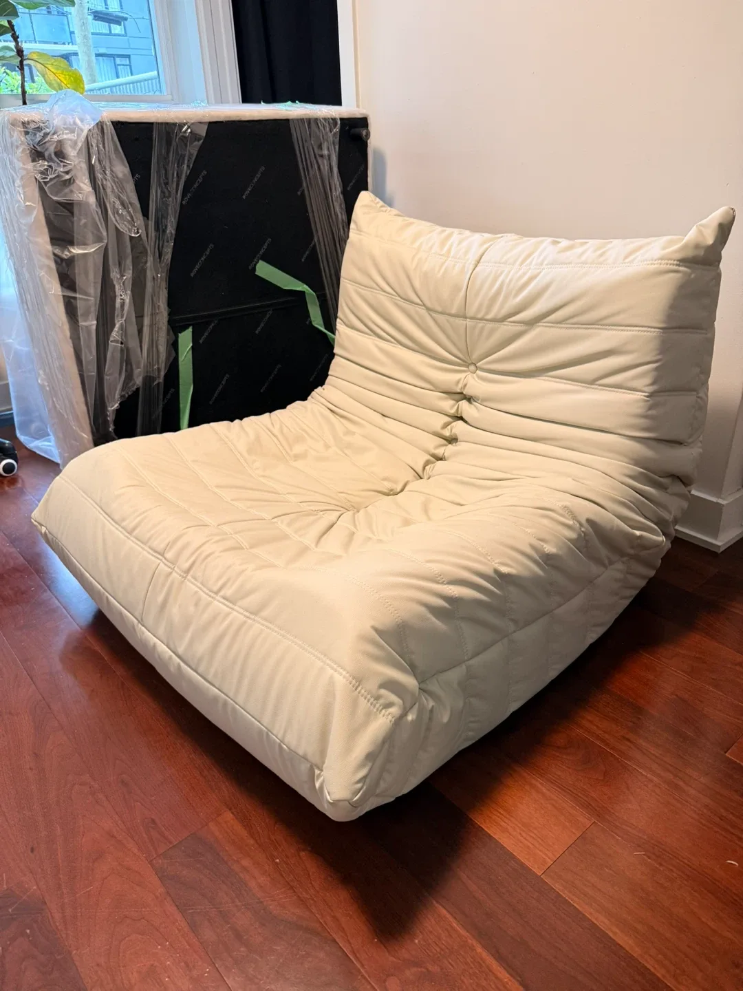 Leather Cream Togo Chair thumbnail