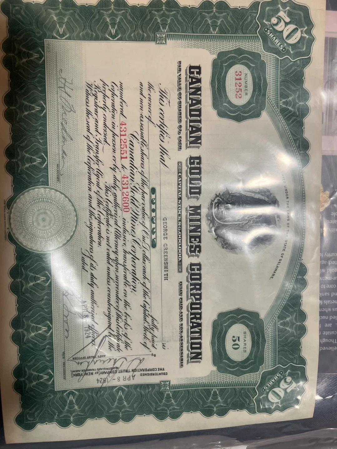 Collectable Vintage Shares x 3