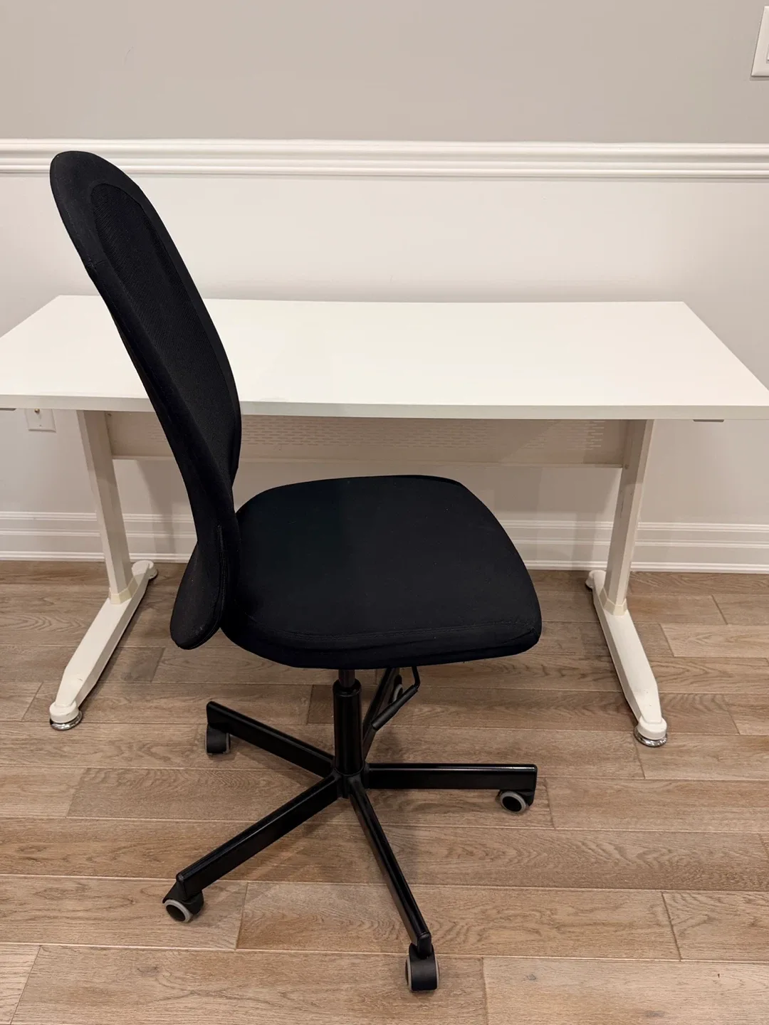 Adjustable Height work Desk+ IKEA Chair image indicator(7)