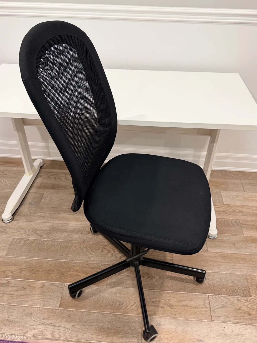 Adjustable Height work Desk+ IKEA Chair image indicator(8)