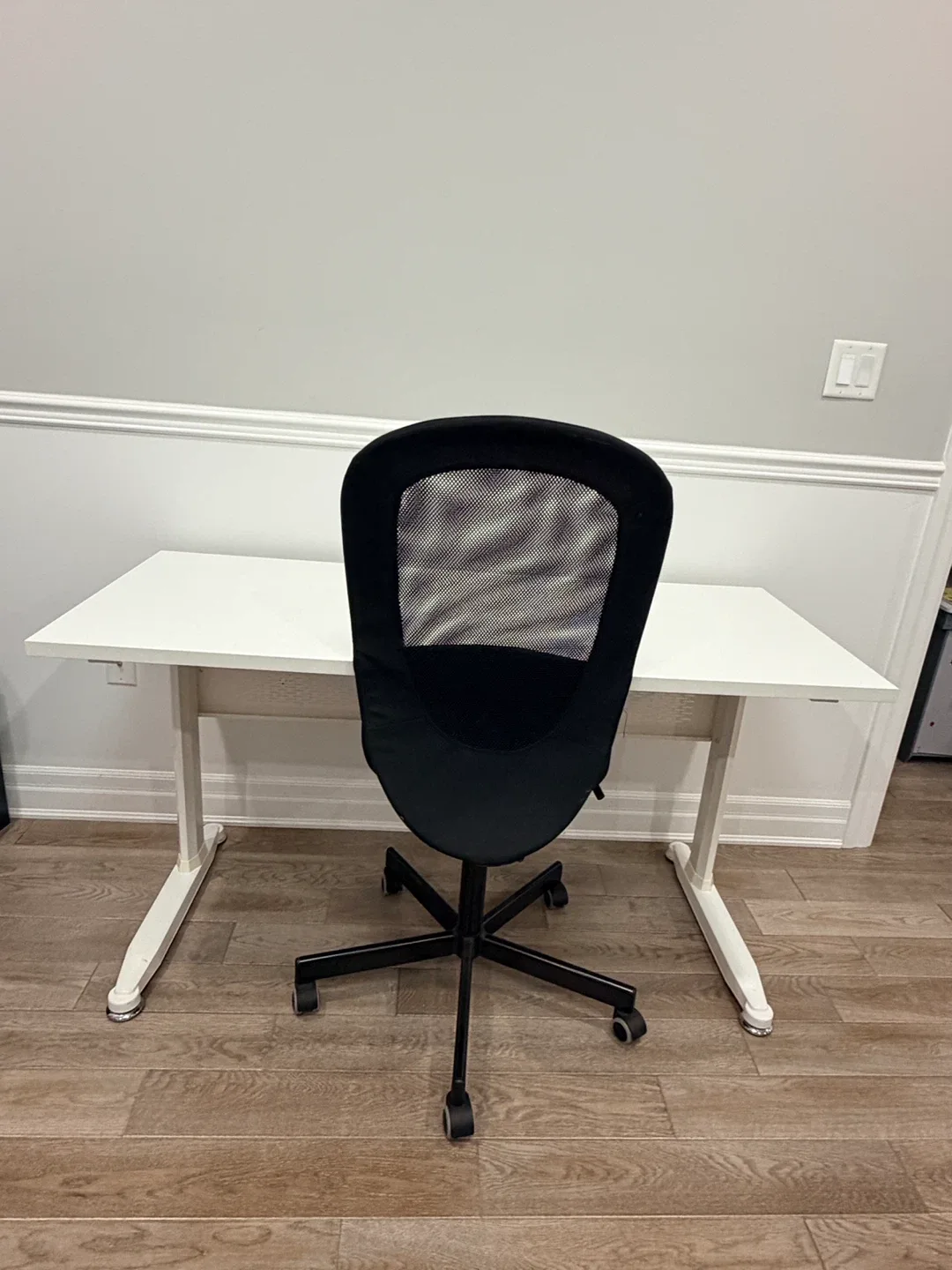 Adjustable Height work Desk+ IKEA Chair image indicator(10)