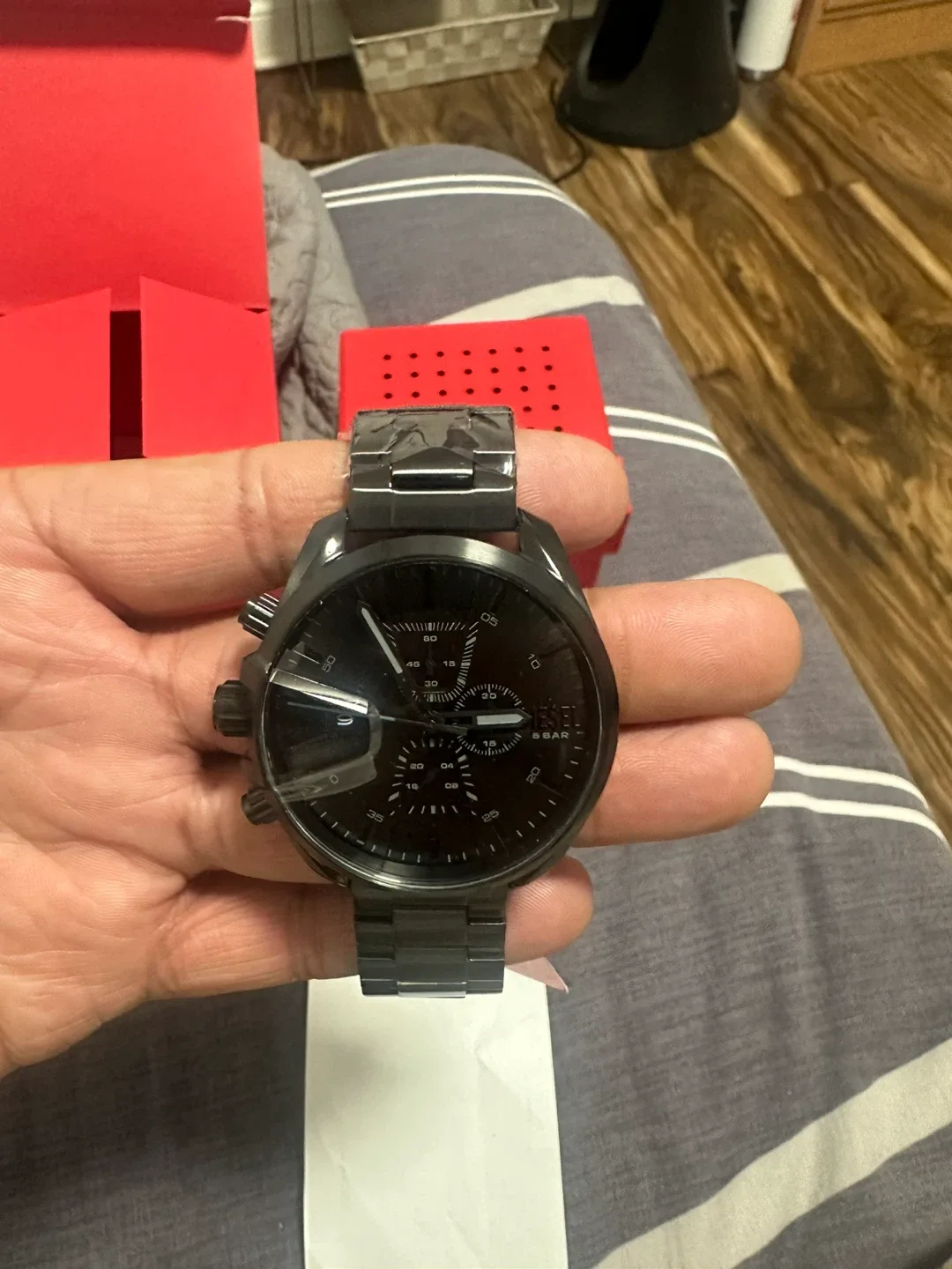 Diesel DZ4537 Men's Black Chronograph Watch - New in Box!