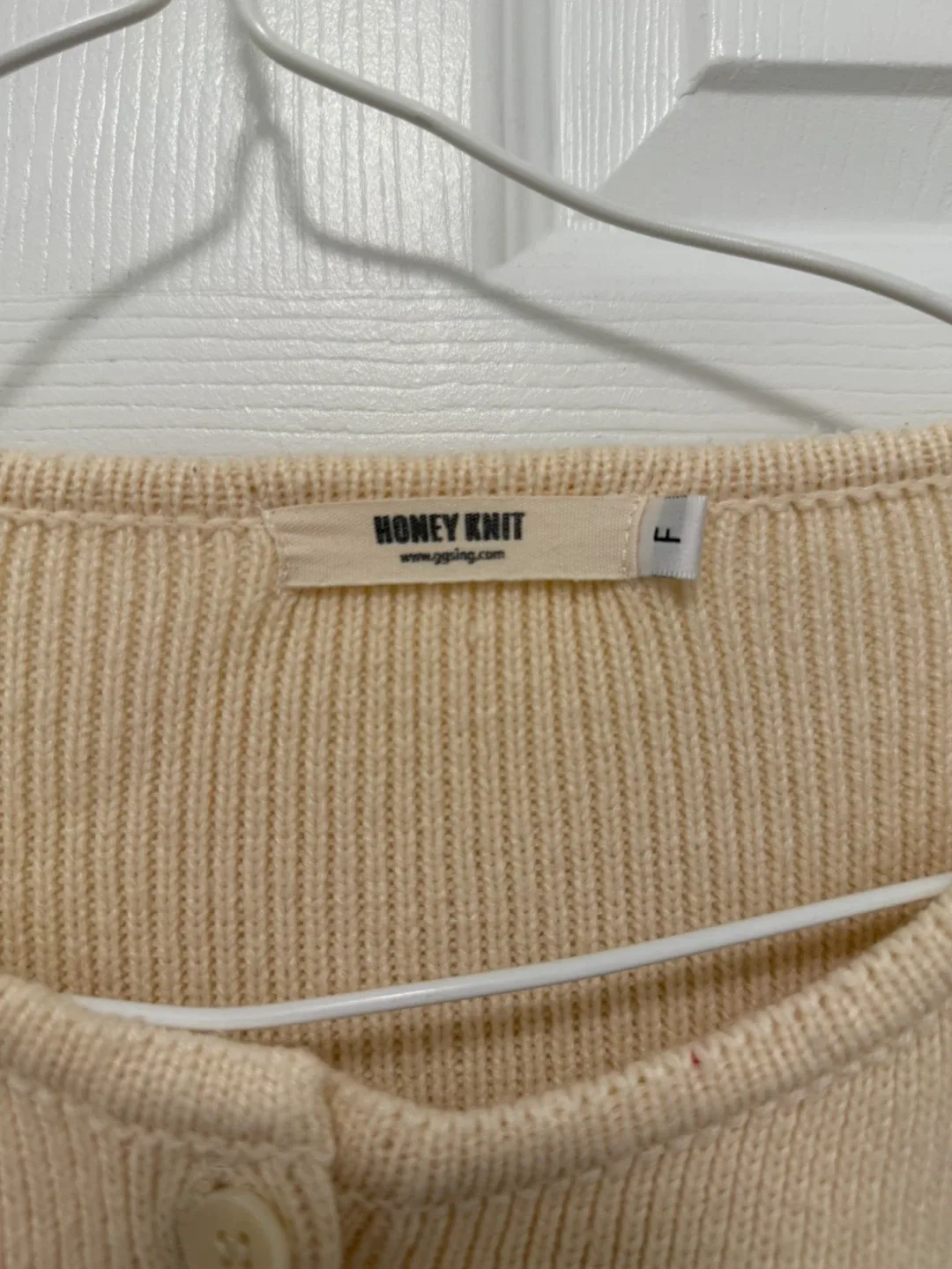 Honey Knit Cream Cardigan - Size m image indicator(2)