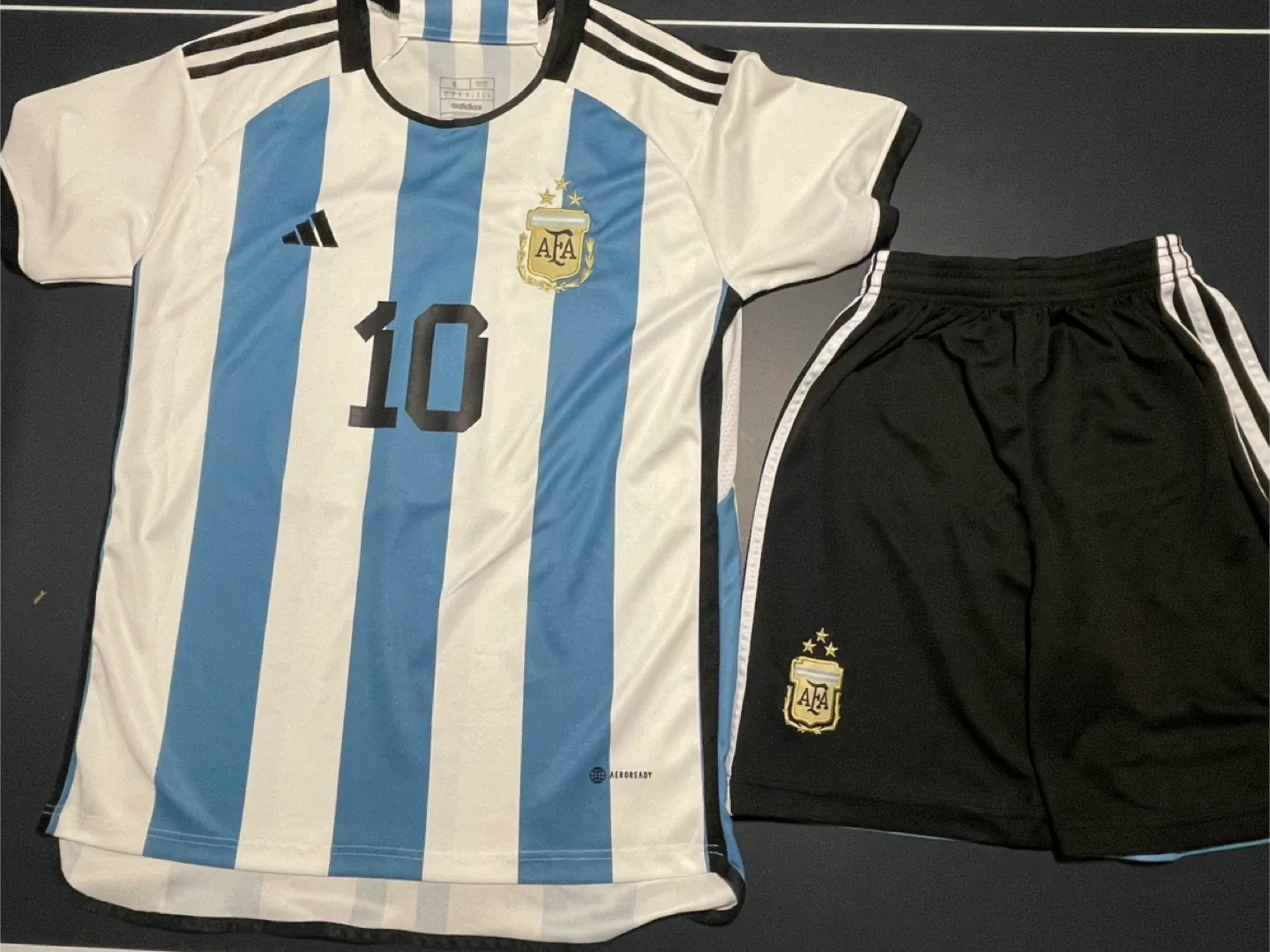 Adidas Argentina Messi #10 Soccer Jersey & Shorts Set thumbnail