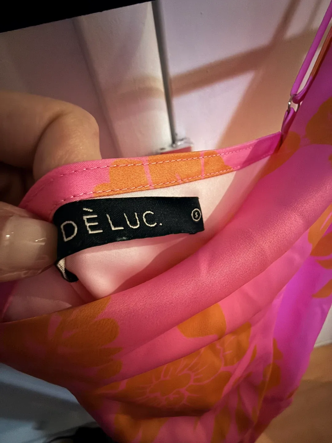 DèLuc. Pink Floral Maxi Dress - Size S image indicator(2)