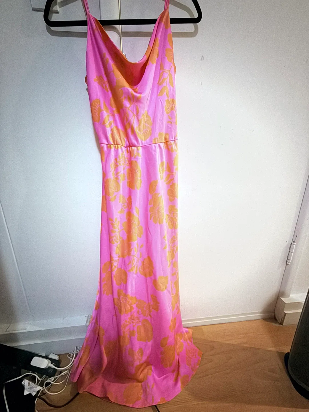 DèLuc. Pink Floral Maxi Dress - Size S