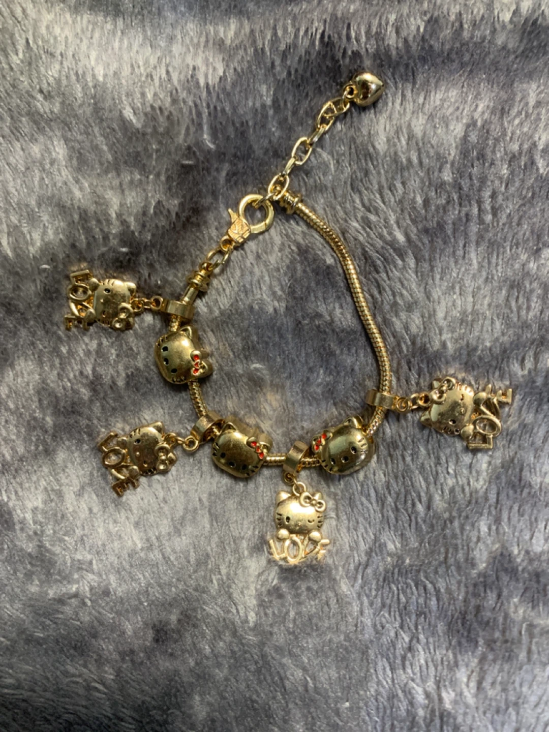 Hello Kitty Gold Charm Bracelet