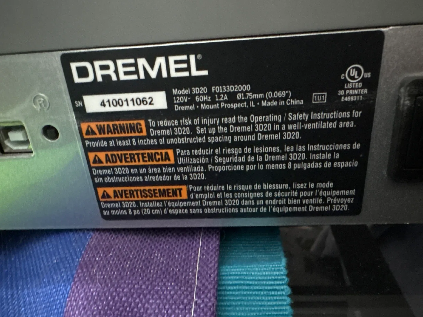 Dremel 3D Printer model 3020 image indicator(8)