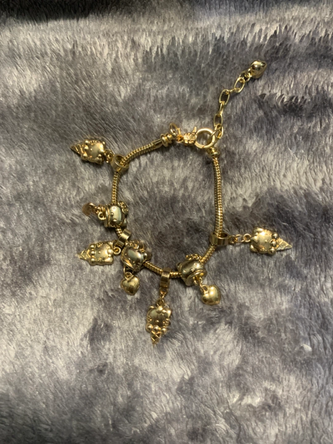 Gold Hello Kitty Charm Bracelet