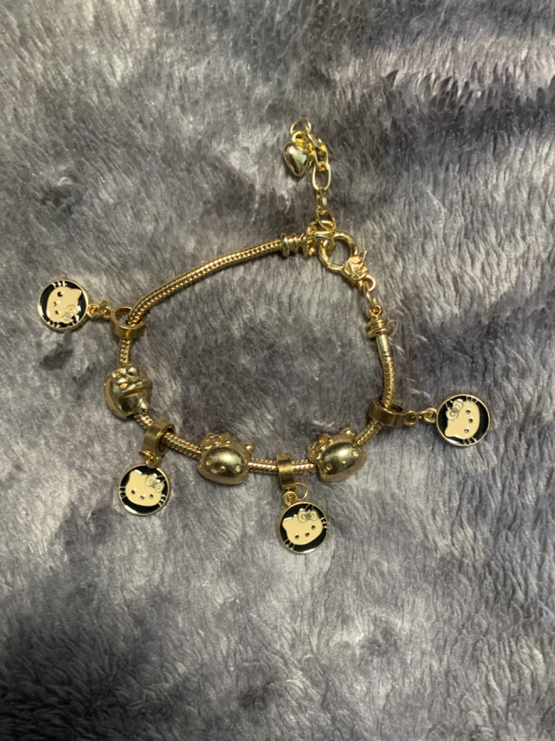 Hello Kitty Gold Charm Bracelet