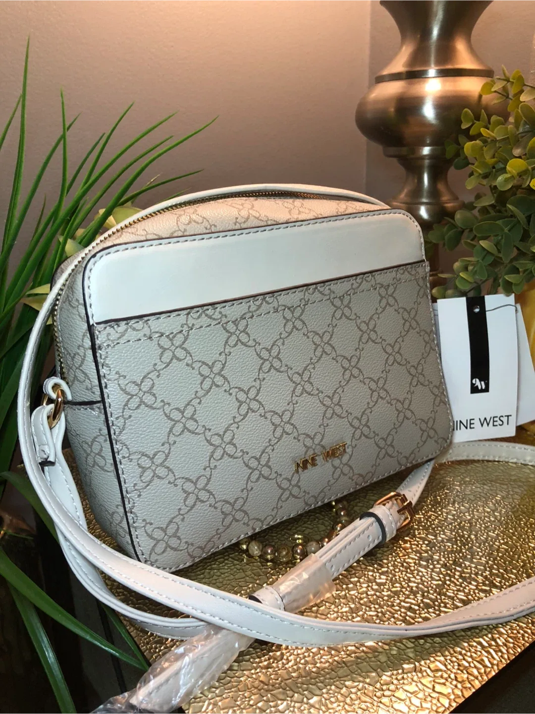 Nine West Crossbody Bag - Beige/White image indicator(4)