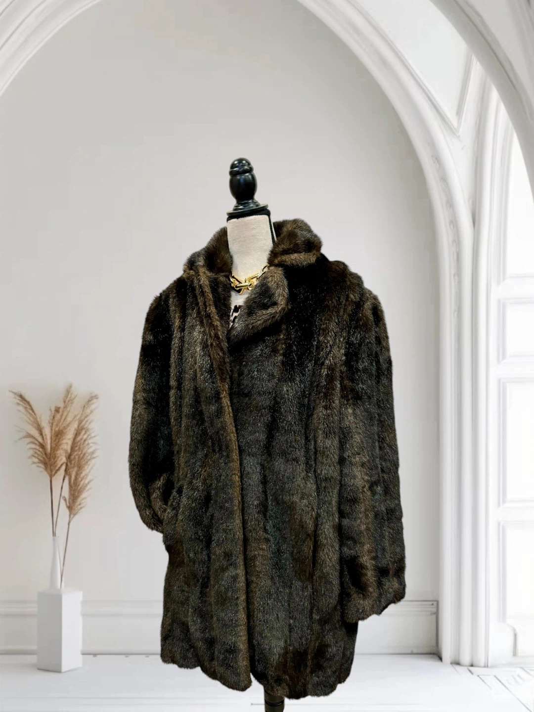 Brown Faux Fur Coat