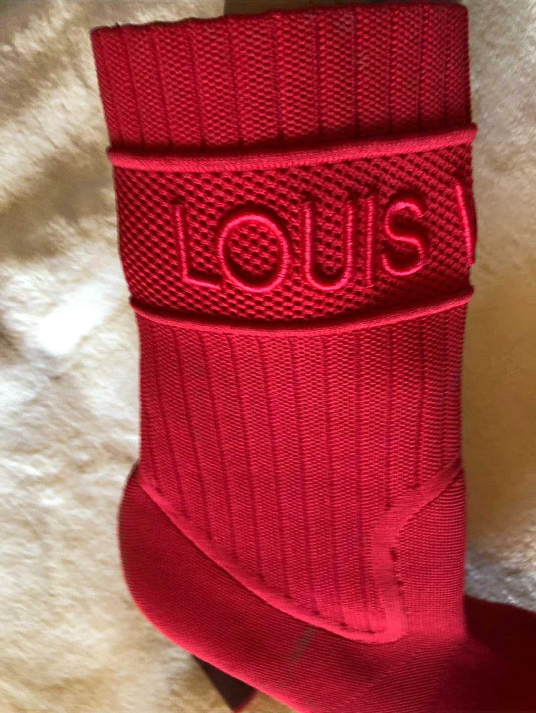 Louis Vuitton Red Knit Boots - photo 2