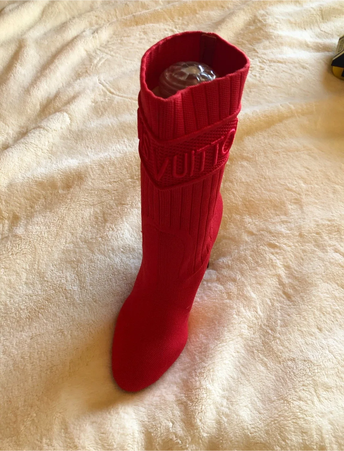 Louis Vuitton Red Knit Boots image indicator(3)