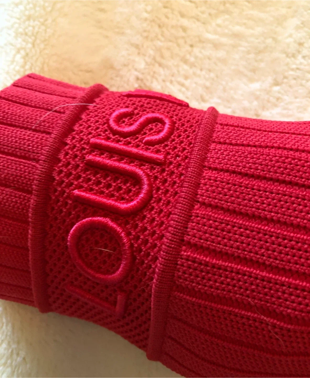 Louis Vuitton Red Knit Boots image indicator(8)