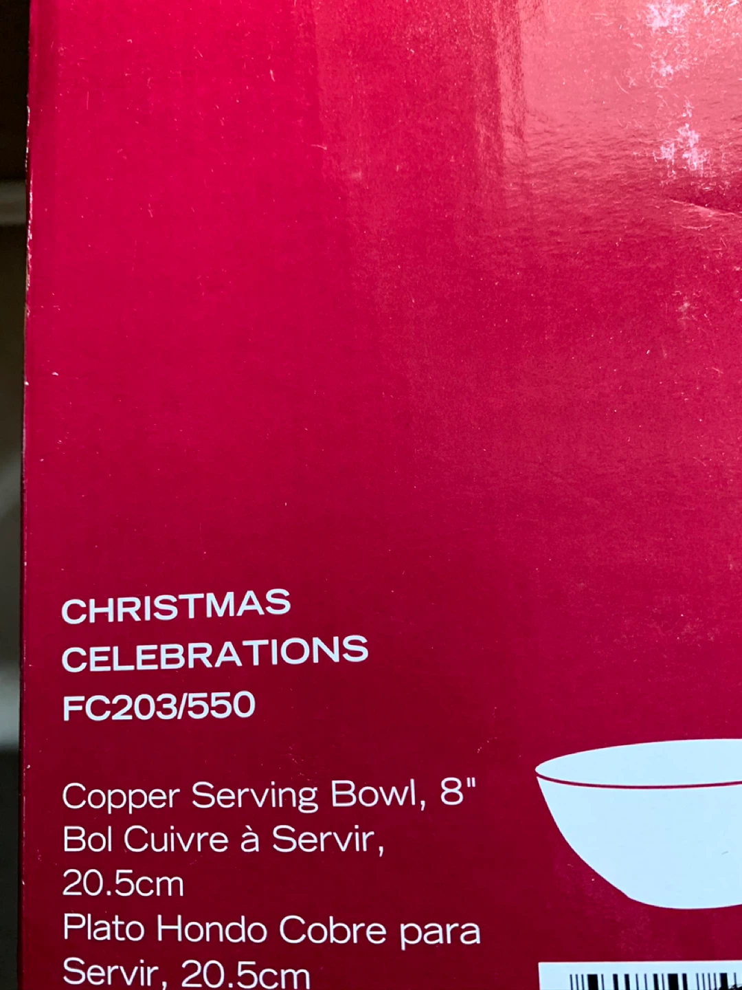 Mikasa Christmas Celebrations Copper Serving Bowl 8" - photo 2