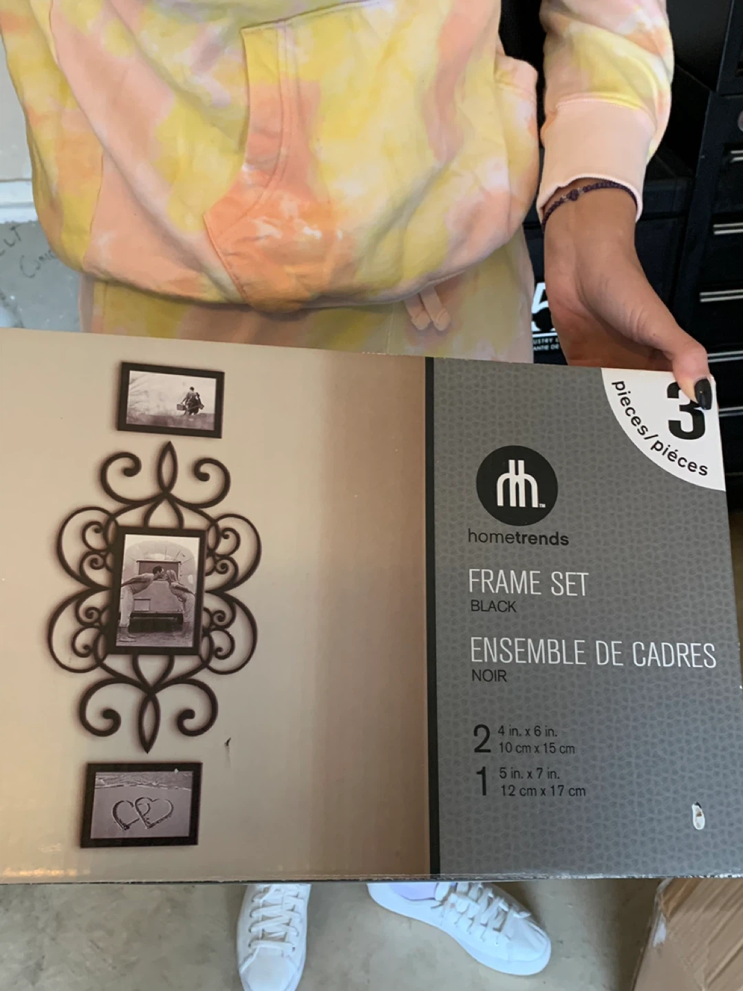 hometrends Frame Set - Black - 3 Pieces