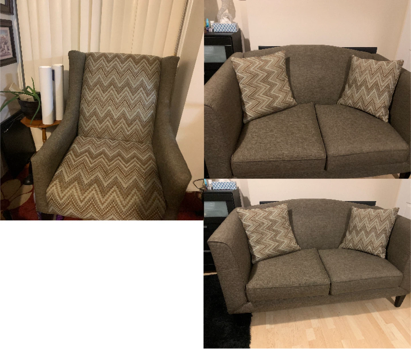Set of Wingback Chair & Loveseat Set. Moving sale!!