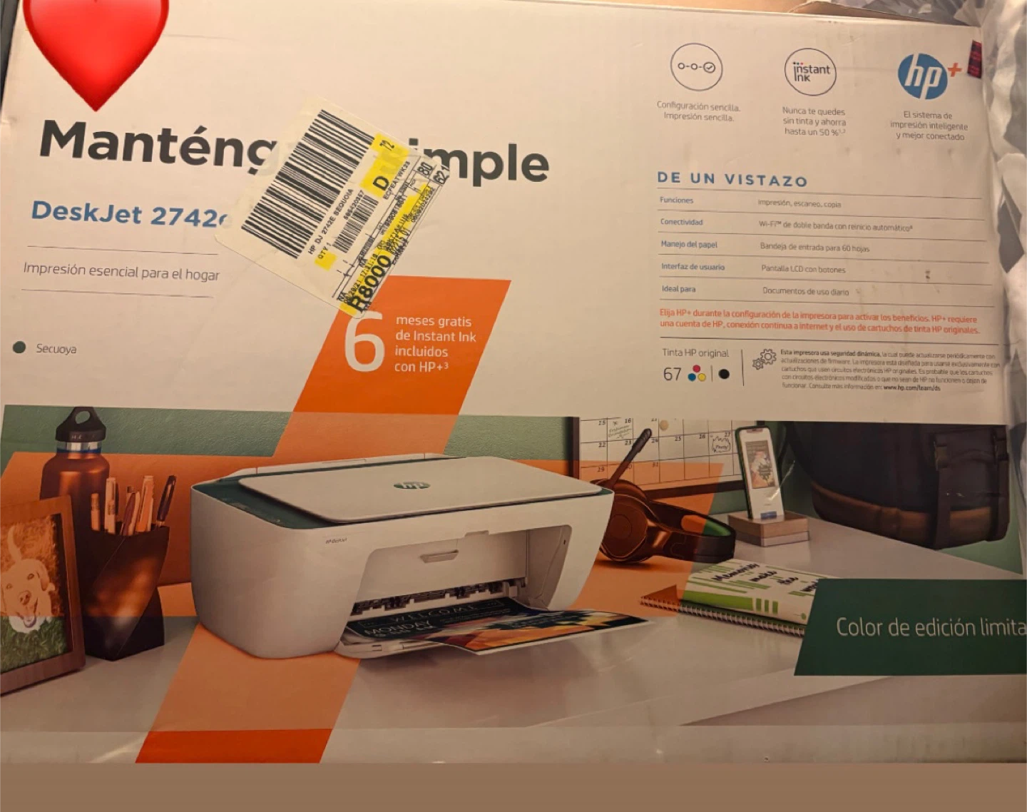 HP DeskJet 2742e Wireless All-in-One Printer - photo 2