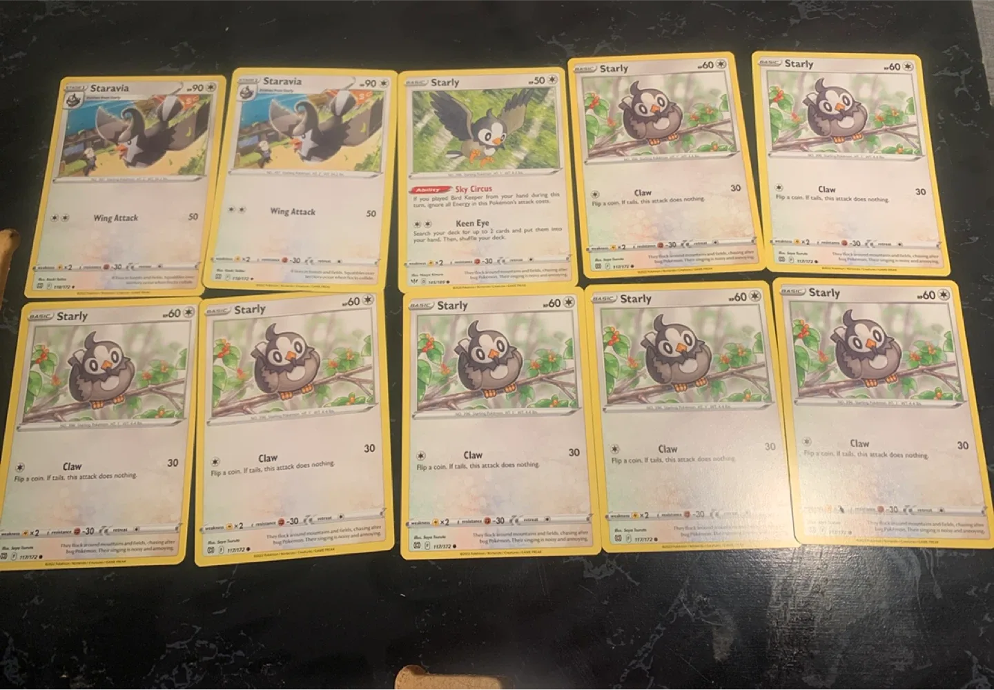 Pokemon Cards - Staravia & Starly thumbnail