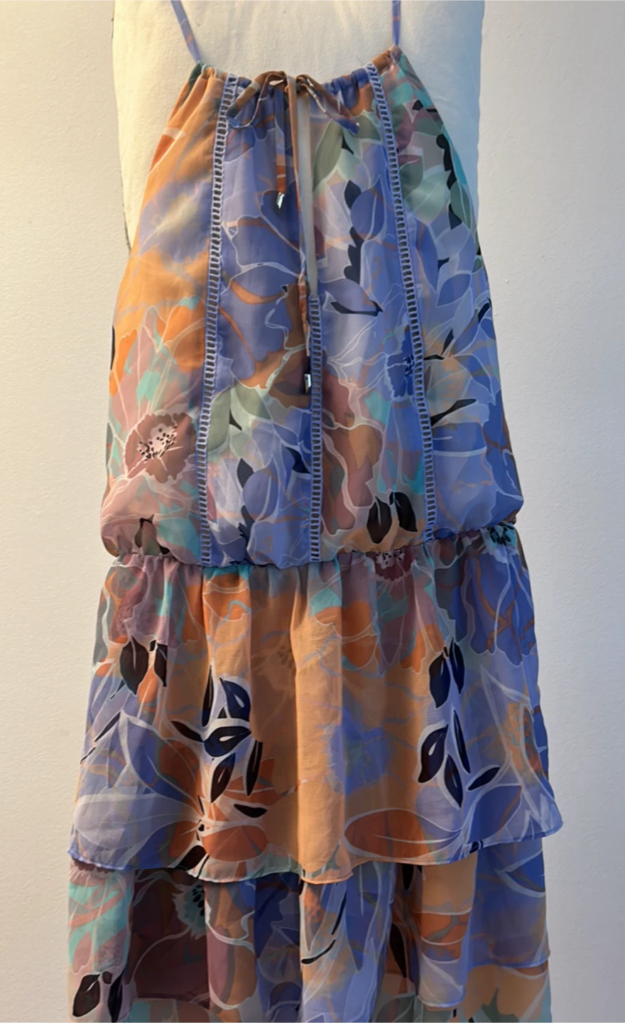 🌸 Marciano by Guess Floral Tiered Chiffon Dress