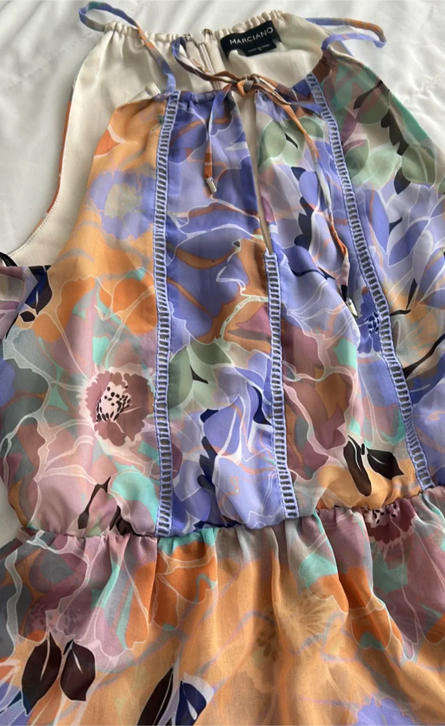 🌸 Marciano by Guess Floral Tiered Chiffon Dress image indicator(6)