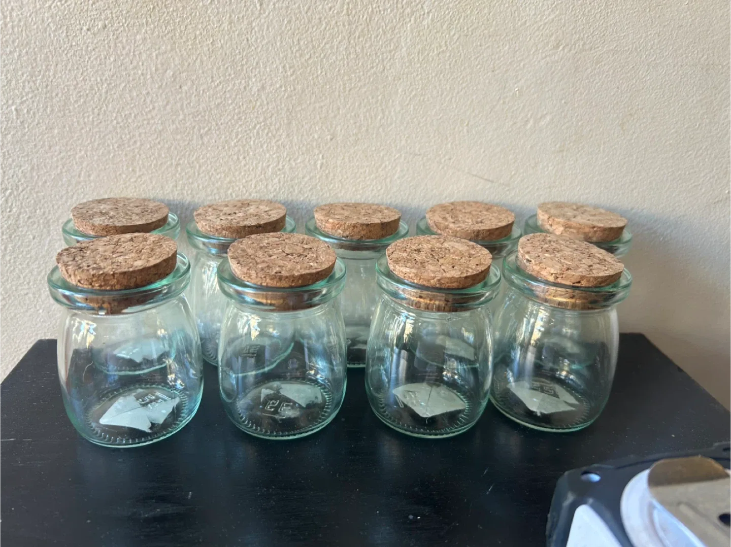Glass bottle jars with cork read description ⤵️ thumbnail