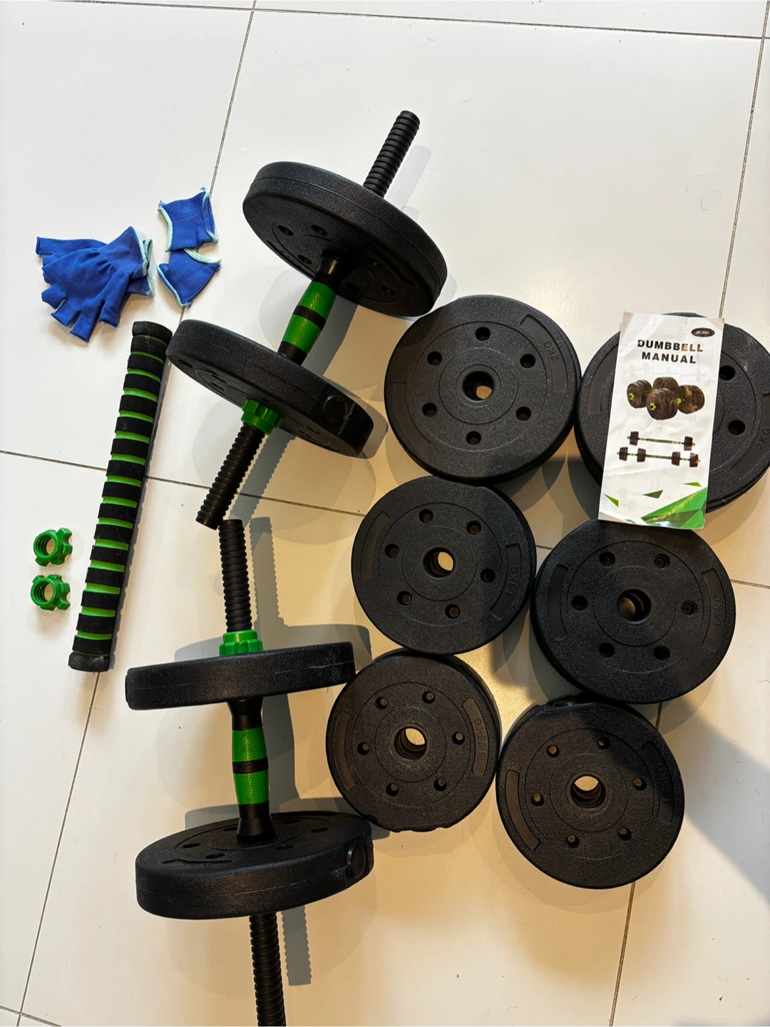 Adjustable Dumbbell Set with Manual