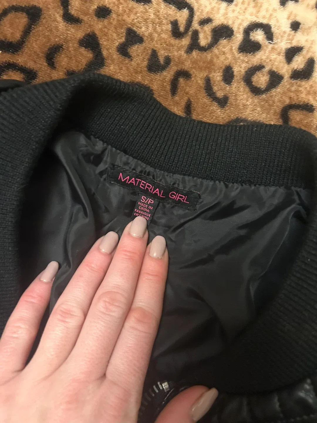 Material Girl Black Quilted Bomber Jacket - Size S image indicator(2)