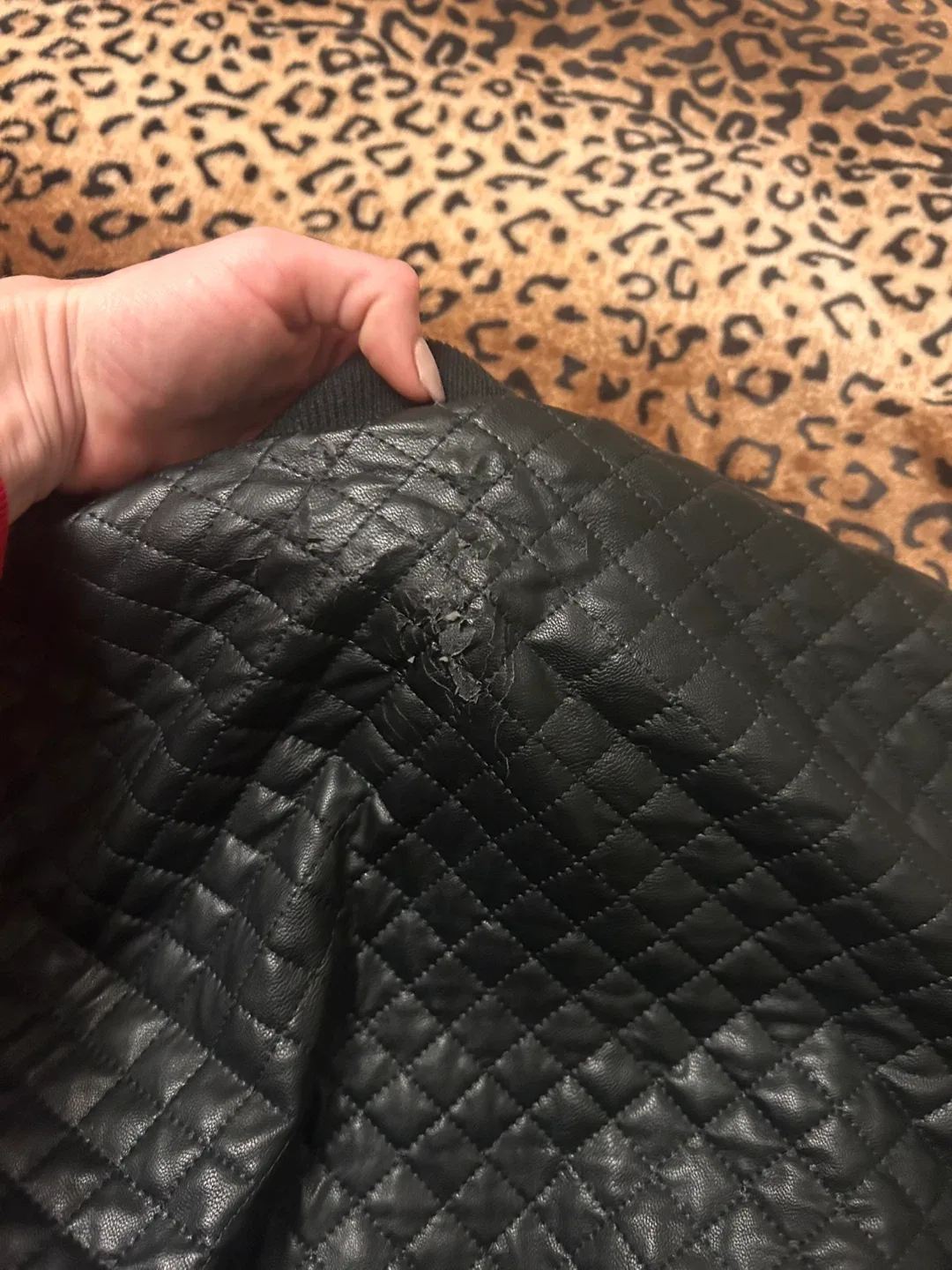 Material Girl Black Quilted Bomber Jacket - Size S image indicator(4)