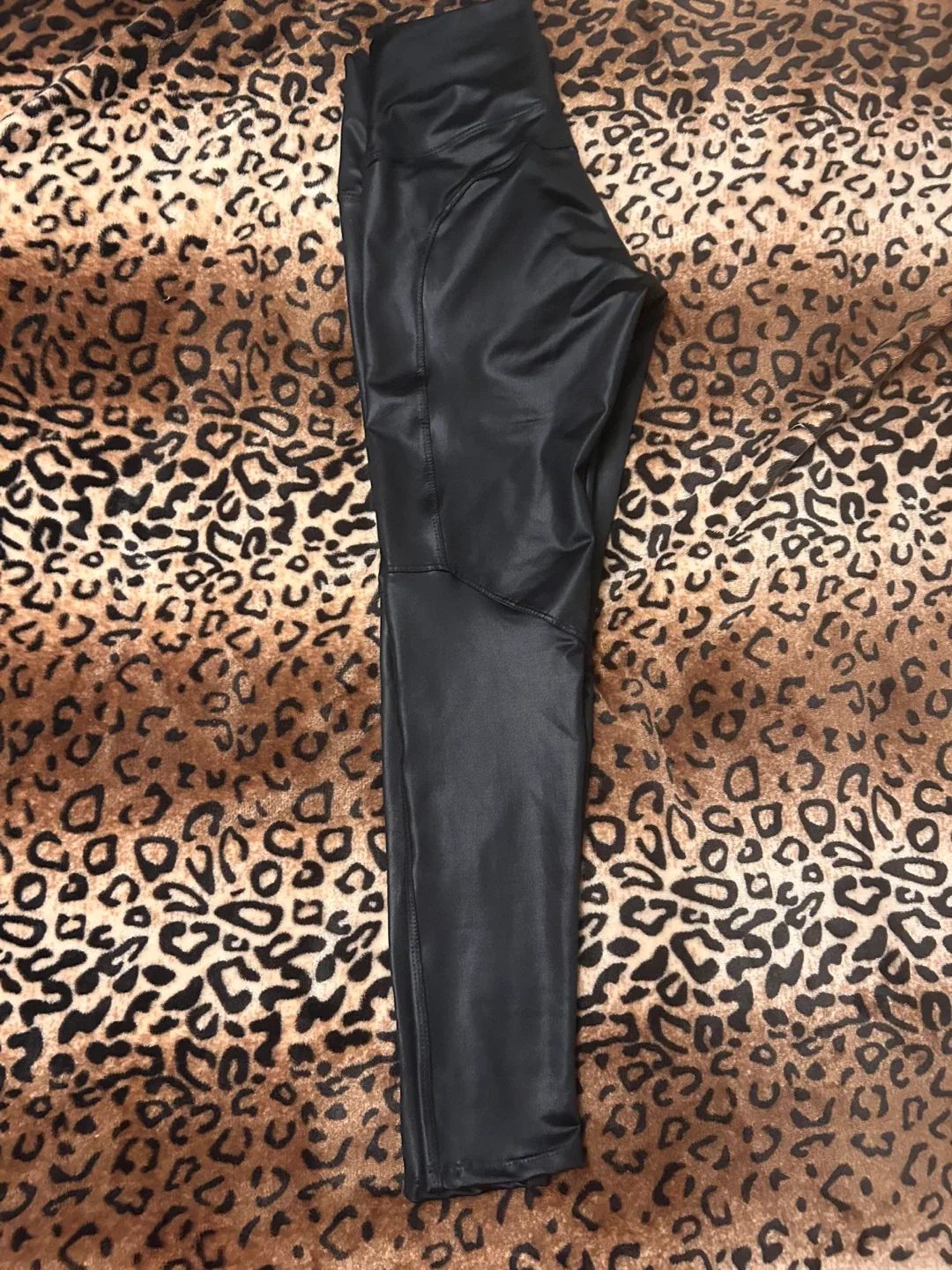 Colombian Activewear Faux Leather Leggings image indicator(6)