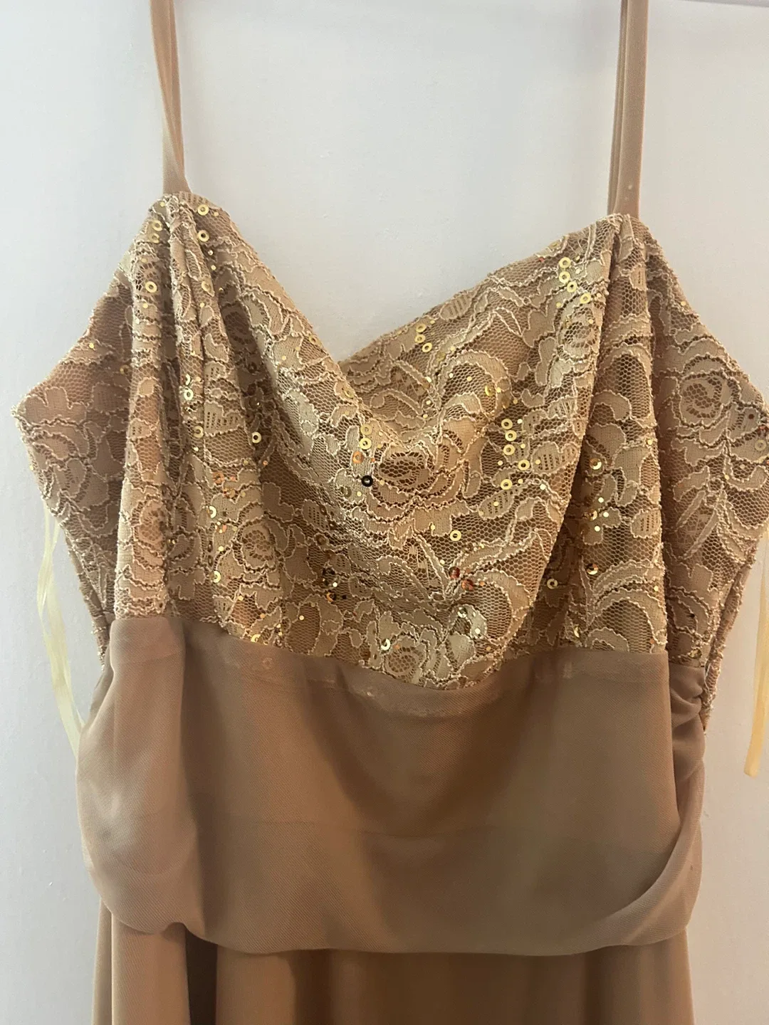 Gold Sequin Lace Dress