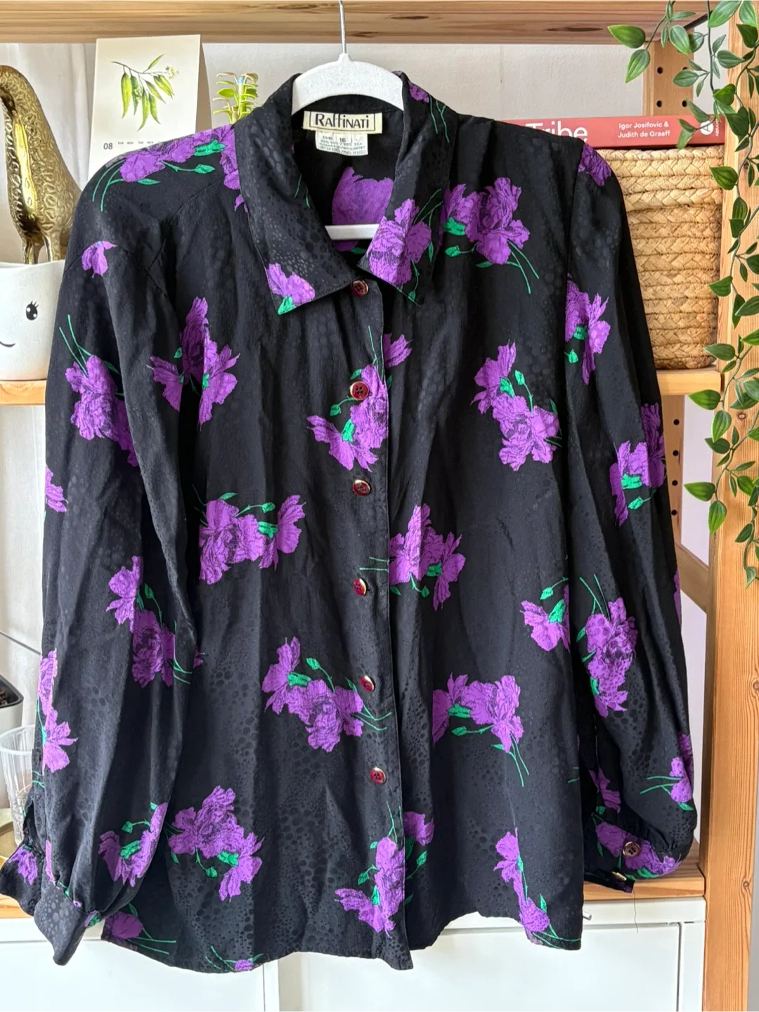 Vintage Silk Floral Blouse thumbnail