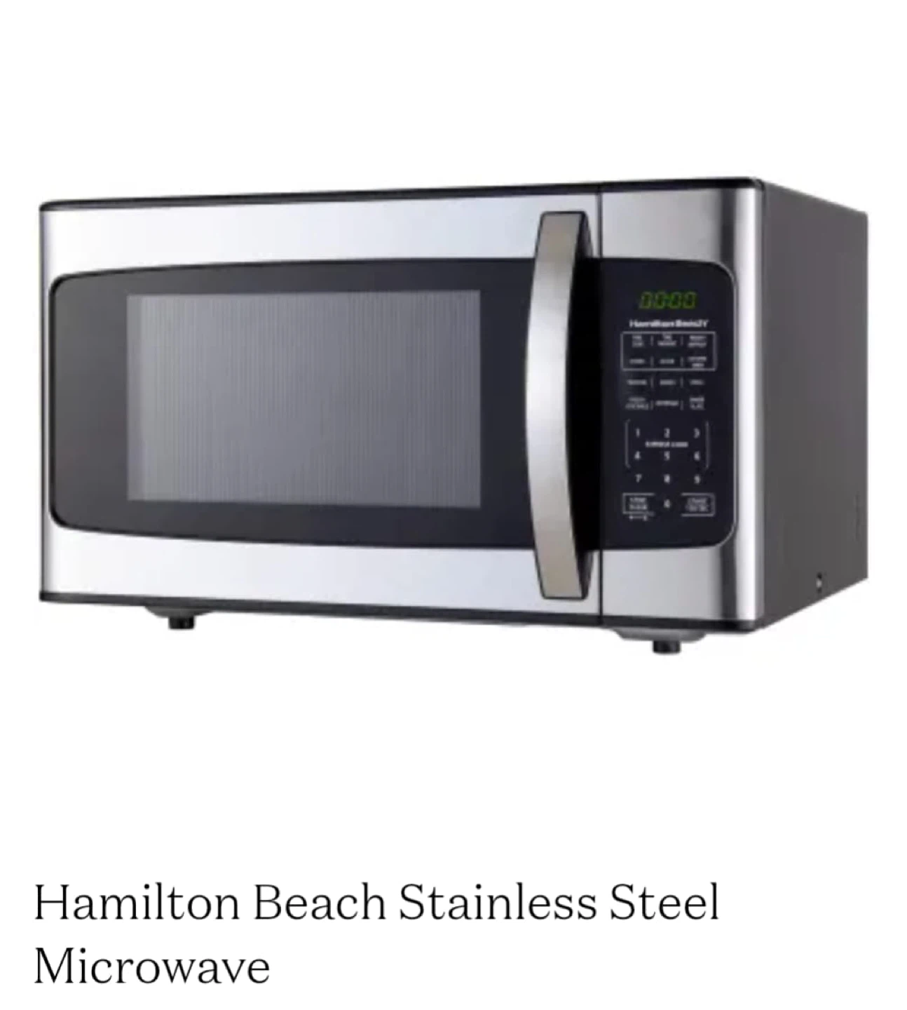 Hamilton Beach Stainless Steel Microwave
